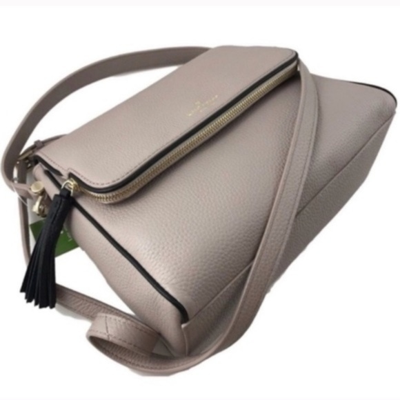 kate spade // grey almondine flap crossbody bag - Picture 2 of 6